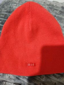 Elle Red Knit Beanie Hat