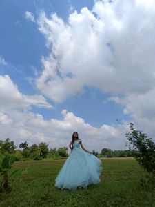 Powder Blue Flairy Gown 💫