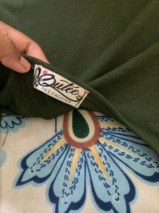 Green Cold Shoulder Top