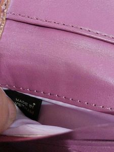 Coach Signature Canvas &amp; Purple Leather Wallet