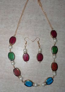 Colorful Necklace &amp; Earring Set