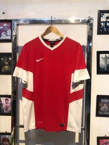 Vintage Nike Dri-FIT Soccer Jersey - Red &amp; White