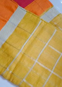 Formal Cotton Yellow Saree