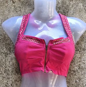 Pink Sleeveless Blouse