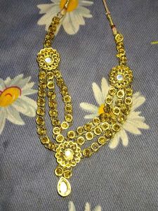 Gold &amp; Red Statement Necklace