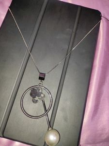 Black Metal Long Necklace