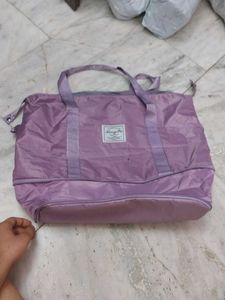 Lilac Foldable Travel Duffel Bag