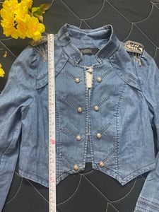 Imported Women Denim Cropped Jacket