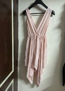 Pale Pink Asymmetrical Dress