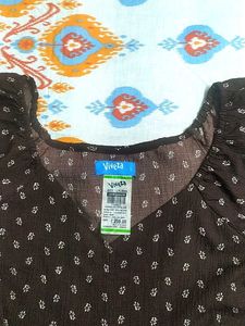 Brown Polka Dot Top