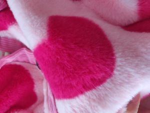 Heart Print Fuzzy Cardigan