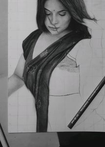 A Sareee Girl Handmade Sketch