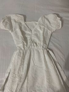 White Eyelet Summer Dress