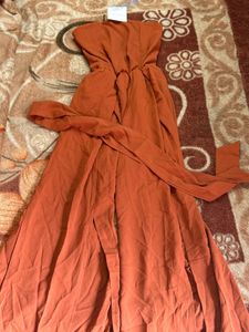 Rust Colored Jumpsuit made in Thailand Mika brand