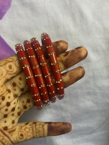 Price Drop Red Colour 4 Bangles Set Only @rs 150