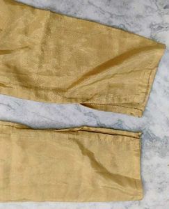 cream colour Silk plazzo salwar pant