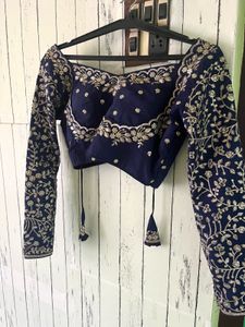 Embroidered Blue Blouse
