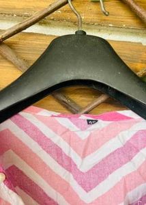 Pink Chevron Kaftan Dress