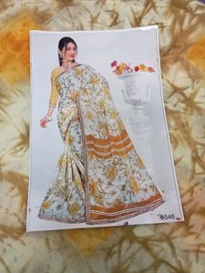 NEW Georgette Saree With Blouse Piece