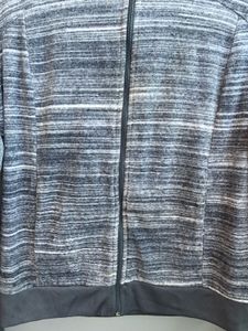 JUICY COUTURE Y2K Gray Striped Hoodie