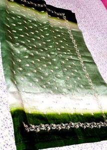 Elegant Green Ombre Saree2
