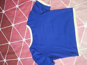 bonkers corner blue crop top