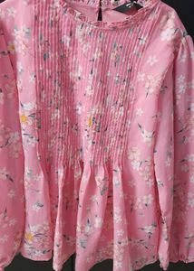 Pink Floral Top From Brand MAX