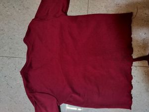 Maroon Crop Top