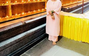 Pink Embroidered Kurta Set