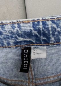Denim Slit Skirt