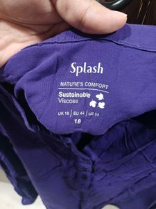 Purple Button-Down Top