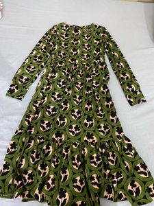 Green Floral Print Dress