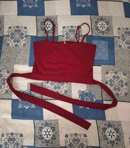 ❤️‍🔥Maroon Crop Top &amp; Pants Co-ord Set❤️‍🔥