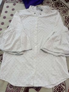 Polka Dot Top with Bell Sleeves
