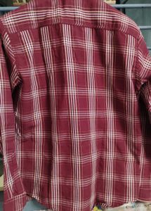 Maroon Chexed With Ceram..Button Down Shirt