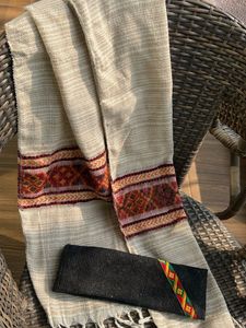 Ethnic Woolen Cap &amp; Stole Set