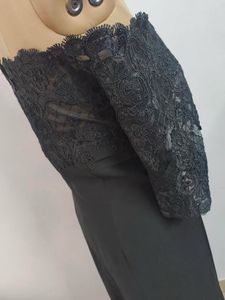 Elegant Black Lace Off-Shoulder Gown