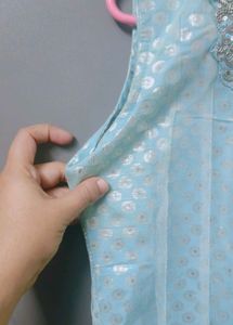 Light Blue Embellished Anarkali