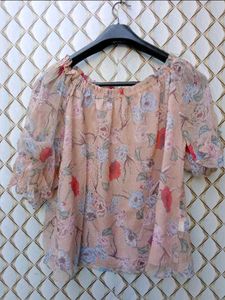 New With Tag Floral Korean Off shoulder Top