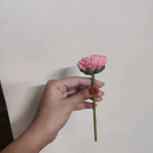 Pink Crochet Rose