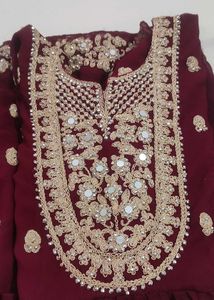 New Unused Zari Mirror Work Peplum Garara Set