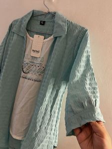 Cute Blue Jacket with attached top