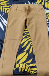 Special offer of Combo of 2 jeans: 1 black denim,waist-32 and 1 beige trouser,waist 30