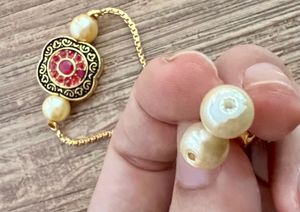 Bracelet With Semi-precious Stones - Gold Plated