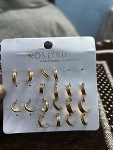 Roslynd Gold Hoop Earring Set