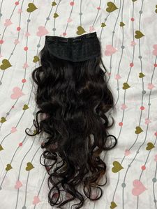 24 Inch Clip In Wavy Brown Hair Extension