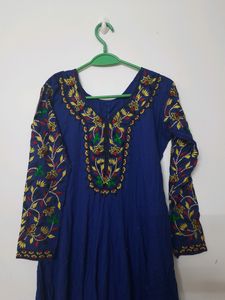 Kashmiri Embroidery Anarkali Kurti Dress Frock