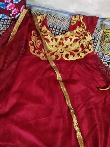 Golden Maroon Gown