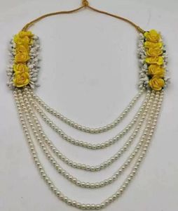 Haldi Flower Jewellery Set