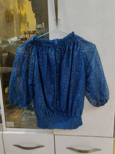 Blue Lace Top